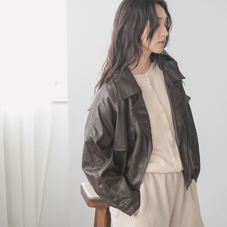 レザージャケット レディース フェイクレザー | mili an deni | 詳細画像13 