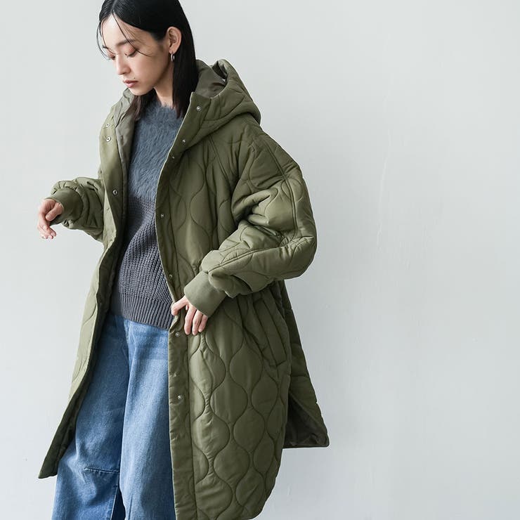 新品！MAITRESEE フード付きロングコート キルト 新品！MAITRESEE フード付きロングコート キルト