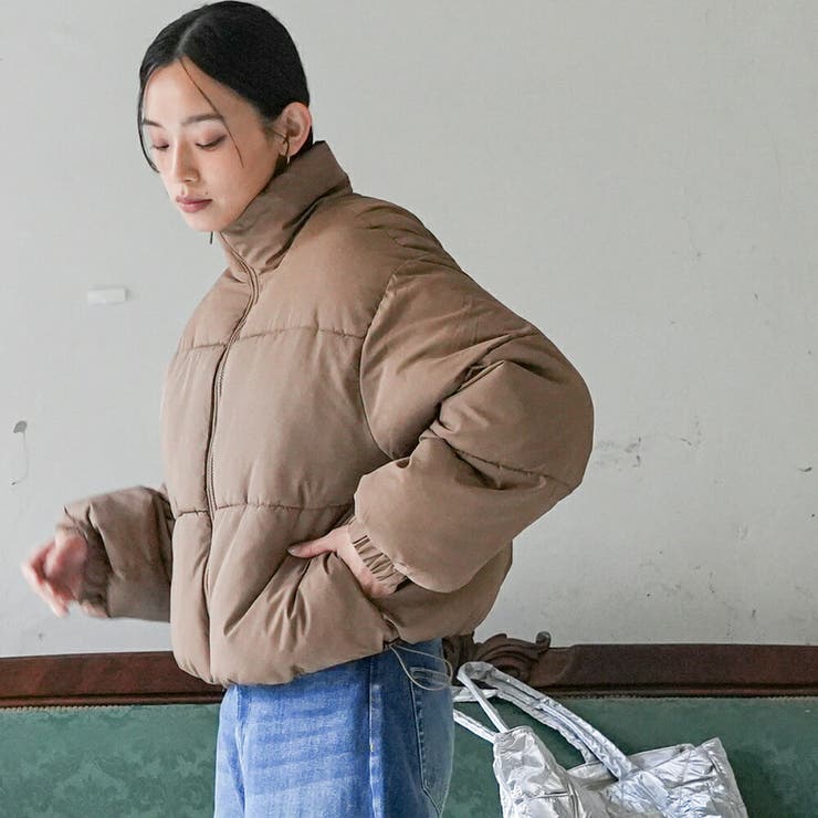 中綿ショートジャケット ショート丈 スタンドカラー | mili an deni | 詳細画像14 