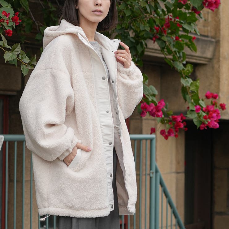 ボアビッグシルエットフードブルゾン ビッグシルエット ボアブルゾン | mili an deni | 詳細画像8 