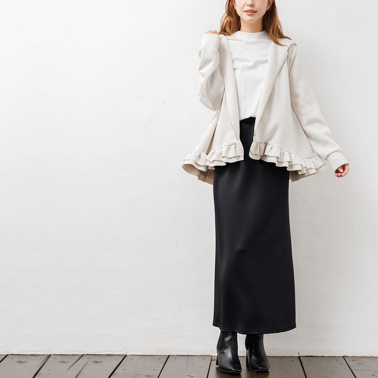 TOCCA 160【極美品】裾フリルパーカー レディース パーカー スクーバ裾フリルパーカー[品番