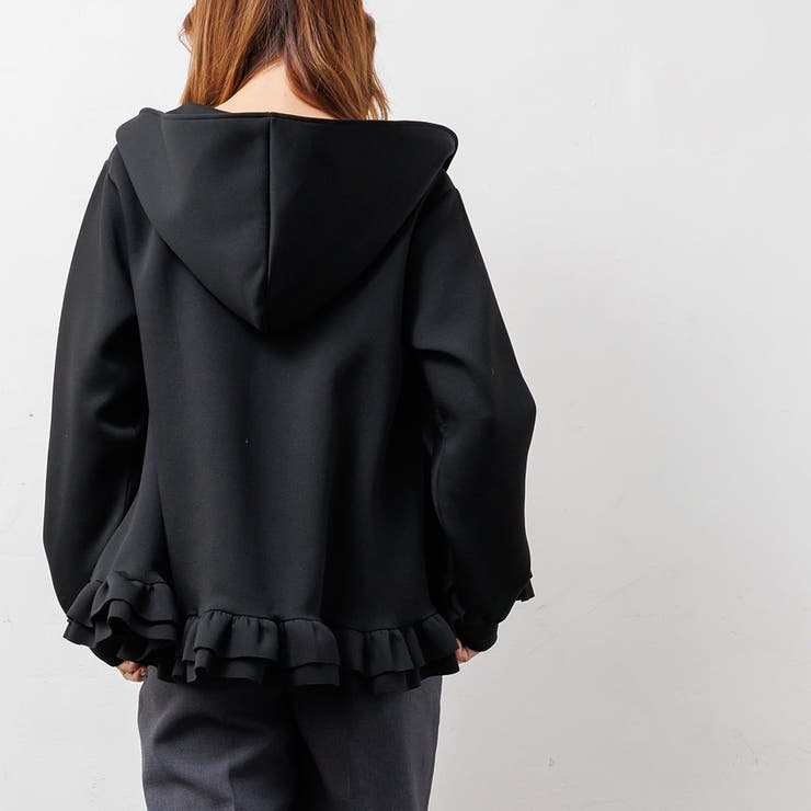 TOCCA 160【極美品】裾フリルパーカー パーカーレディース 裾フリル UVカット 長袖 撥水 送料無料