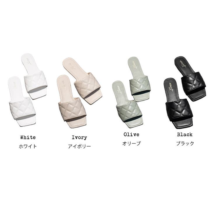 キルティングフラットサンダルスムースシューズ靴カジュアルSMLLL22.0cm22.5cm23.0cm23.5cm24.0cm24.5cm25.0cm25.5cmレディース夏ミリアンデニ
