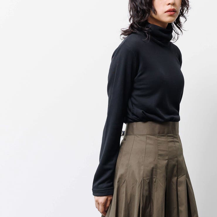 ひまわりオイル加工タートルネックプルオーバー 長袖 カットソー | mili an deni | 詳細画像14 