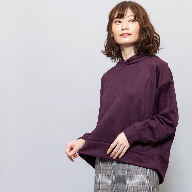 バックファスナーパーカー スウェード調 ドロップショルダー | mili an deni | 詳細画像10 