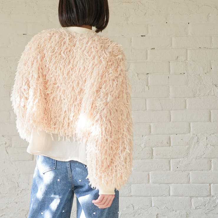 ラメシャギーレイヤードニットプルオーバー 重ね着 クルーネック | mili an deni | 詳細画像9 