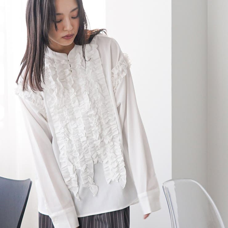 タキシードフリルブラウス ブラウス レディース | mili an deni | 詳細画像6 