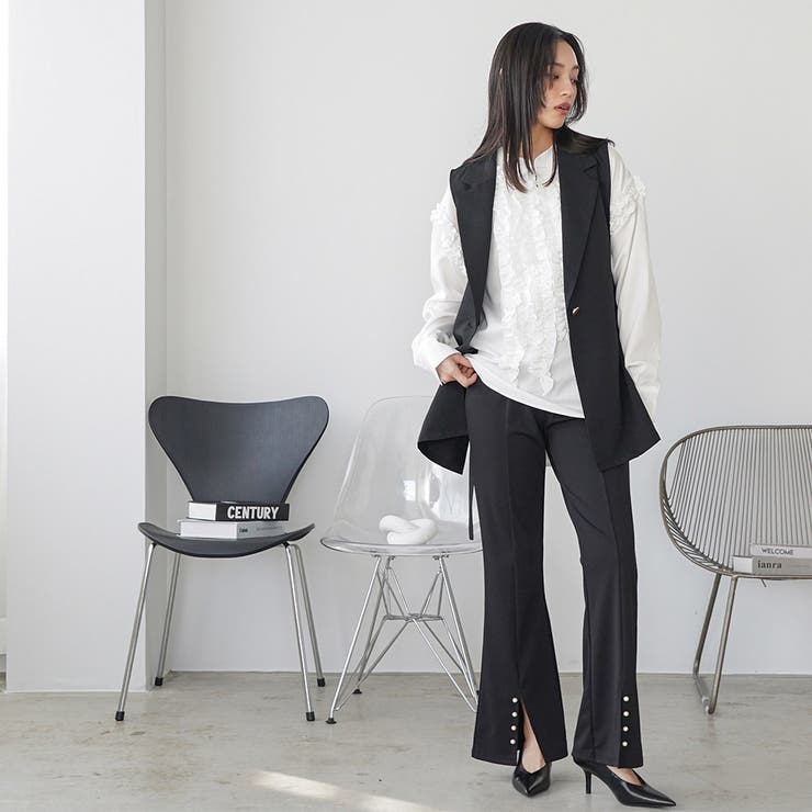 タキシードフリルブラウス ブラウス レディース | mili an deni | 詳細画像11 