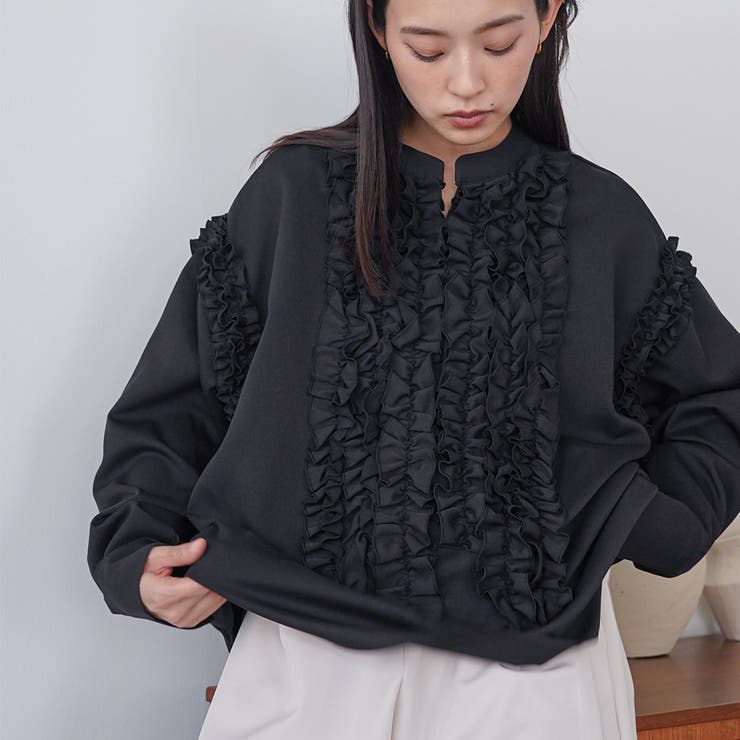 タキシードフリルブラウス ブラウス レディース | mili an deni | 詳細画像13 