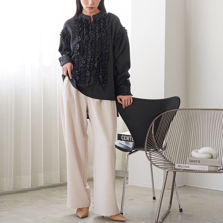 タキシードフリルブラウス ブラウス レディース | mili an deni | 詳細画像15 