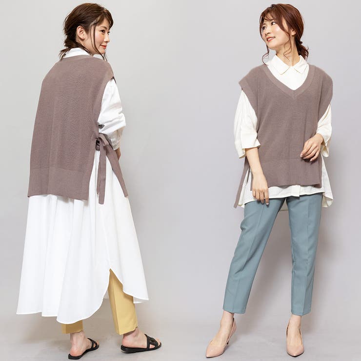 ニットベスト サイドループ Vネック | mili an deni | 詳細画像10 