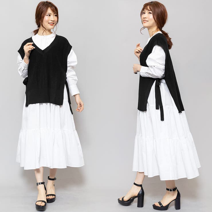 ニットベスト サイドループ Vネック | mili an deni | 詳細画像11 