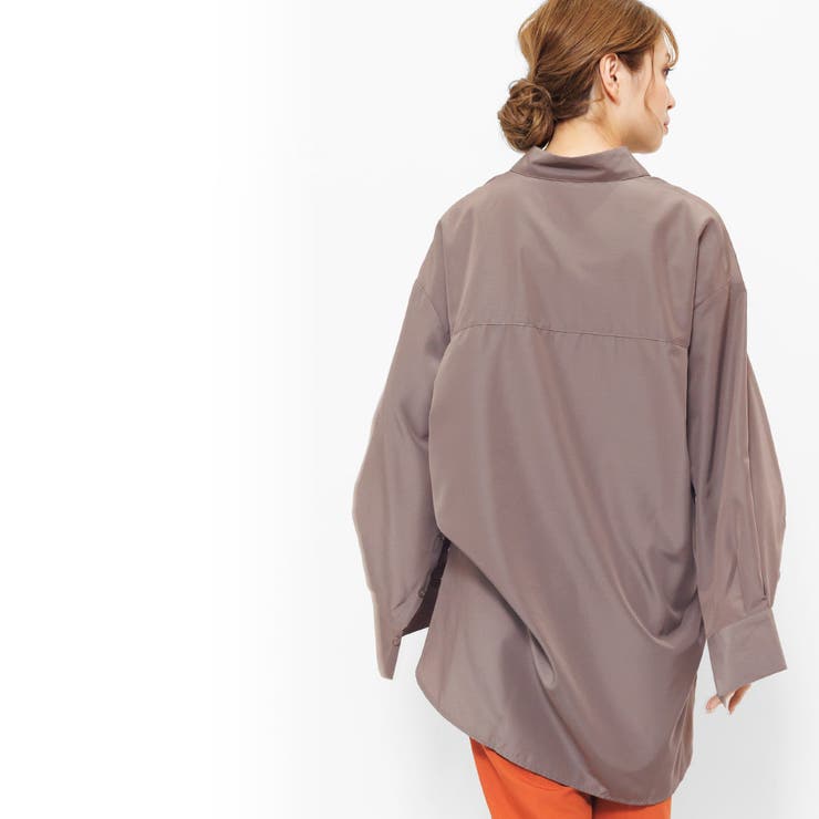 袖開きポンチョ風シャツ 長袖 黒 | mili an deni | 詳細画像11 