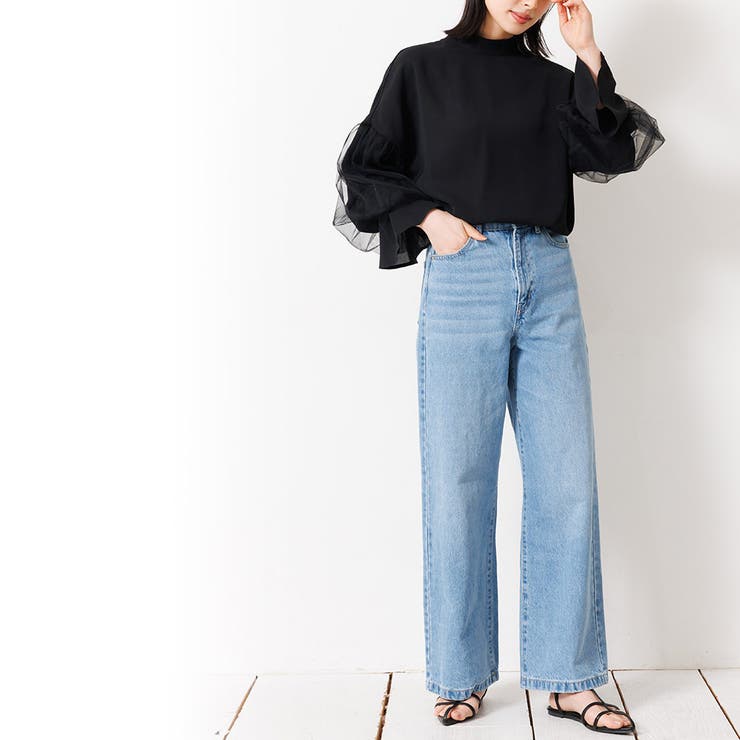 カバースリーブハイネックブラウス チュールスリーブ ハイネック | mili an deni | 詳細画像21 