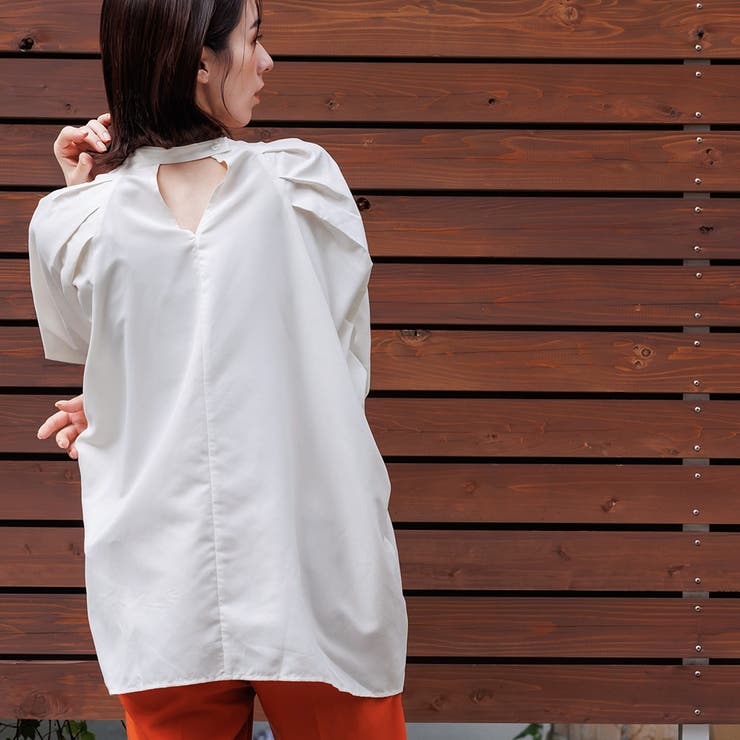 エステル起毛ラグランボリュームスリーブブラウス 袖コンシャス 長袖 | mili an deni | 詳細画像6 