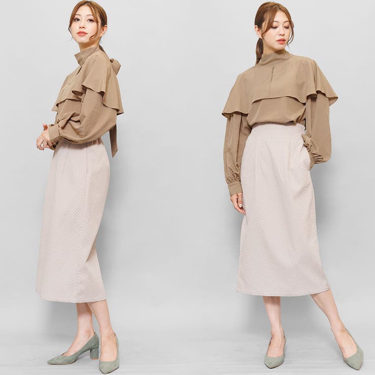 バックリボンケープブラウス 長袖 M | mili an deni | 詳細画像10 