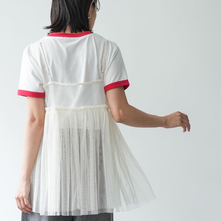 レディース キャミソール チュールキャミビスチェ | mili an deni | 詳細画像6 