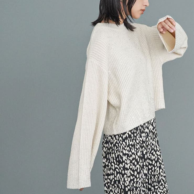 レディース セーター グラデーション箔プリントニットプルオーバー | mili an deni | 詳細画像6 