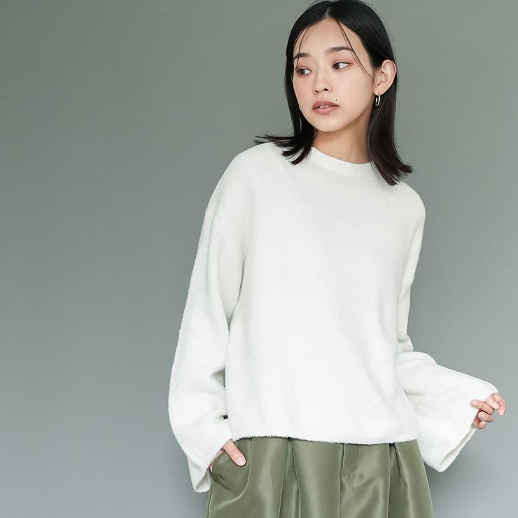 レディース バックリボンクルーネックニットプルオーバー セーター | mili an deni | 詳細画像7 