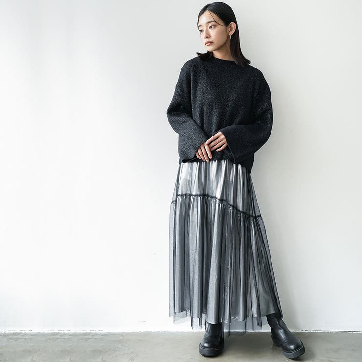 レディース バックリボンクルーネックニットプルオーバー セーター | mili an deni | 詳細画像17 