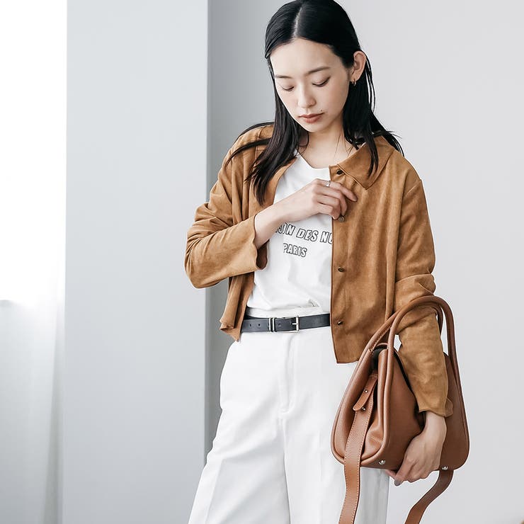 スウェードロングスリーブメロウブラウス レギュラーカラー 長袖 | mili an deni | 詳細画像13 