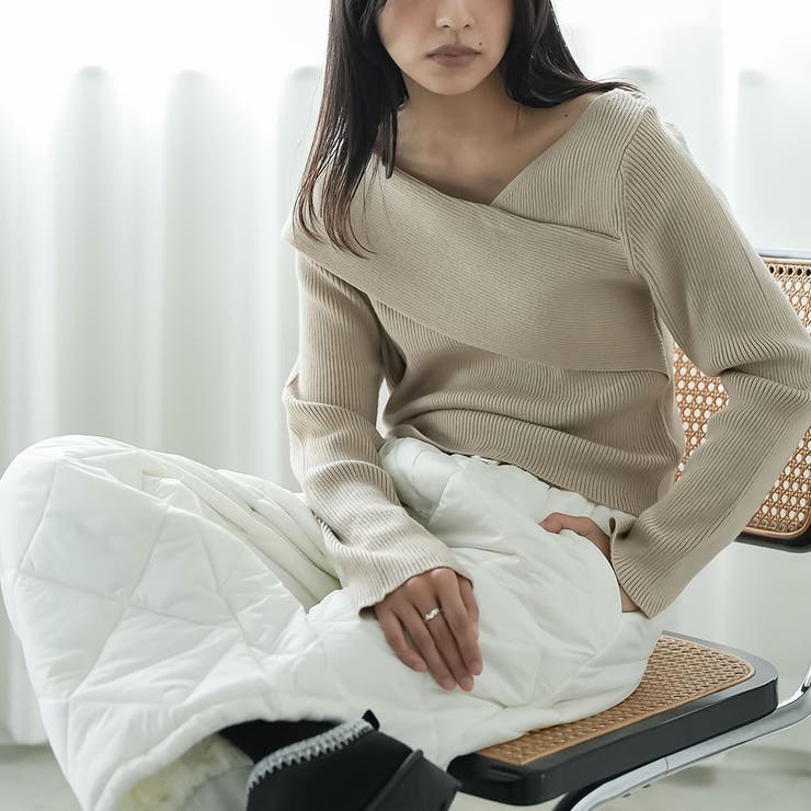 アシメニットトップス ニット セーター | mili an deni | 詳細画像13 