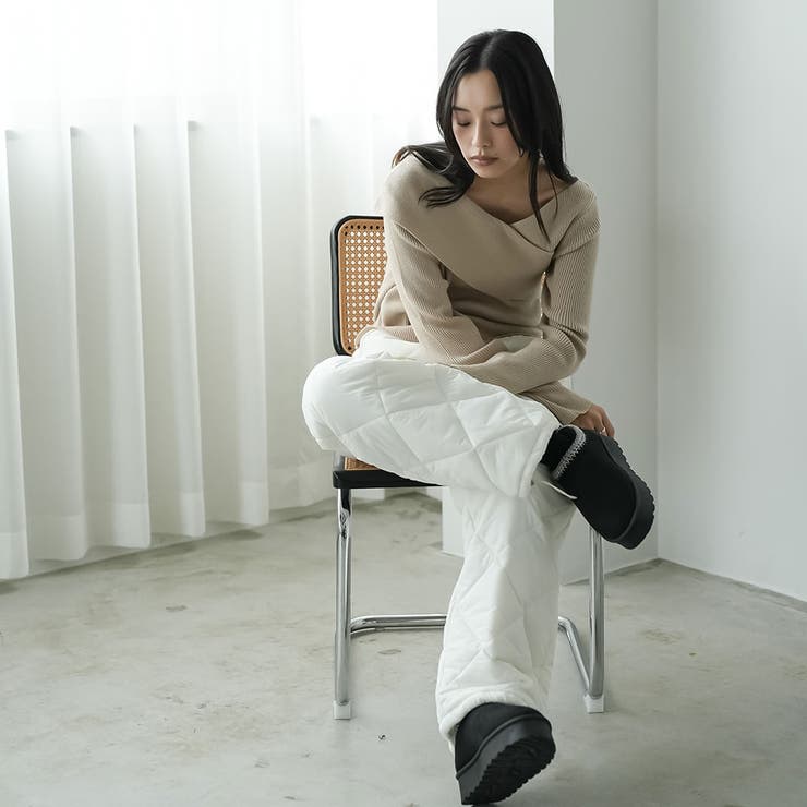 アシメニットトップス ニット セーター | mili an deni | 詳細画像15 