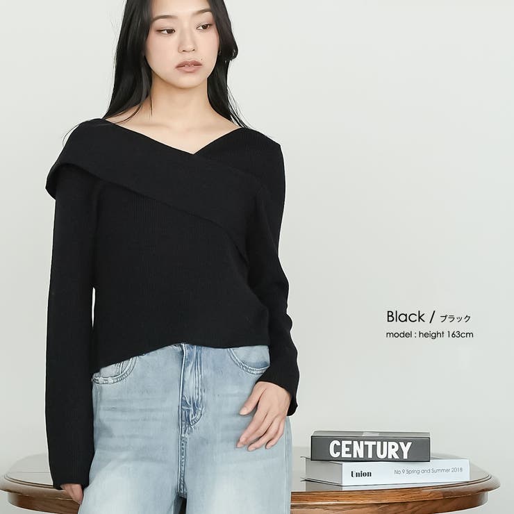 アシメニットトップス ニット セーター | mili an deni | 詳細画像16 