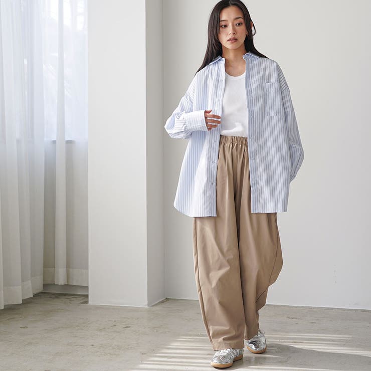 ストライプオーバーシャツ レディース シャツ | mili an deni | 詳細画像8 