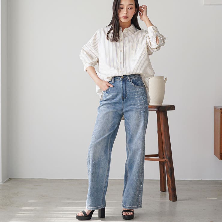 ストライプオーバーシャツ レディース シャツ | mili an deni | 詳細画像12 