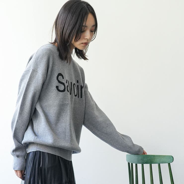 人気 ブランド チェック レディース ジャガードロゴニットプルオーバー[品番 セーター タイムセール