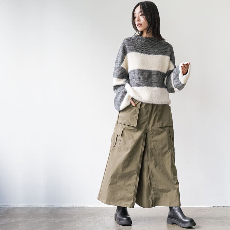 レディース セーター フェザーヤーンボーダープルオーバー | mili an deni | 詳細画像9 