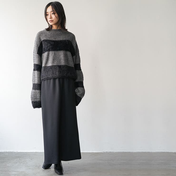 レディース セーター フェザーヤーンボーダープルオーバー | mili an deni | 詳細画像16 