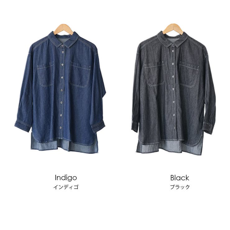 オーバーサイズデニムシャツ 長袖 レギュラーカラー | mili an deni | 詳細画像17 