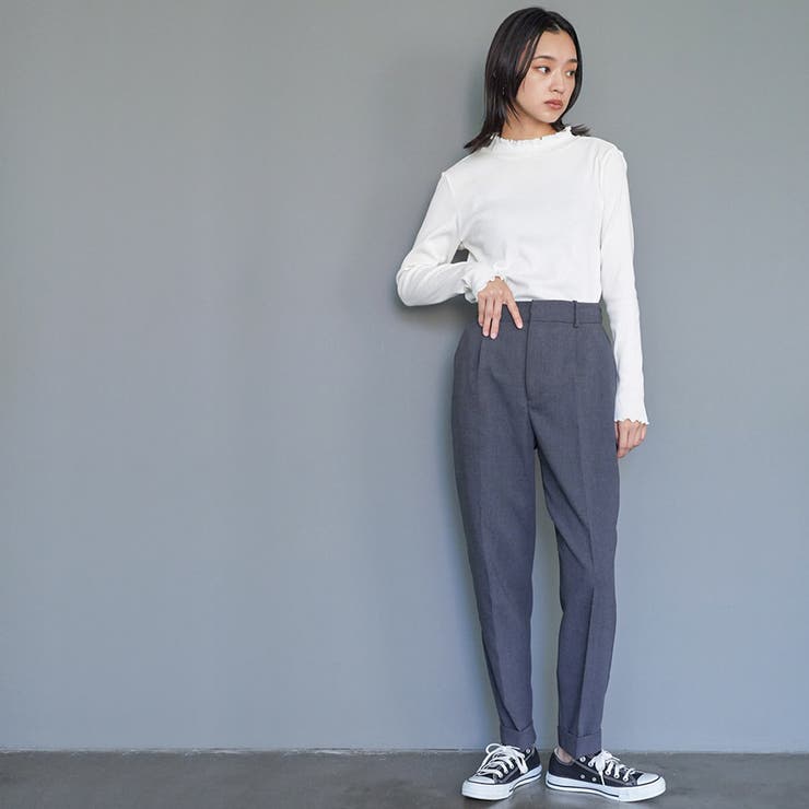 レディース トップス ギャザーネックテレコリブトップス | mili an deni | 詳細画像9 