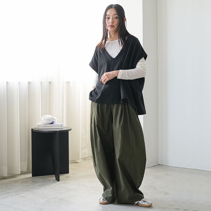 T C 裏毛Vネックベスト | mili an deni | 詳細画像17 