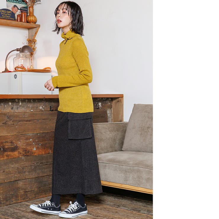 洗える ウォッシャブルドクターネックリブニット タートルネック | mili an deni | 詳細画像10 