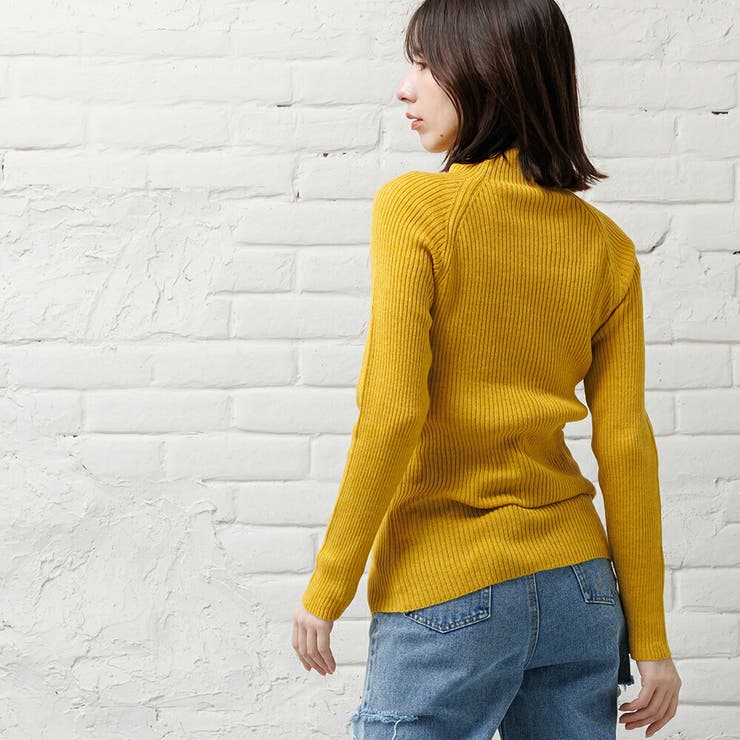 洗える ウォッシャブルボトルネックリブニット ボトルネック | mili an deni | 詳細画像9 