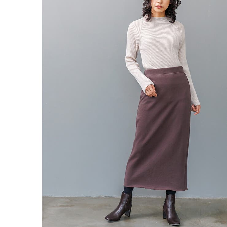 洗える ウォッシャブルボトルネックリブニット ボトルネック | mili an deni | 詳細画像12 