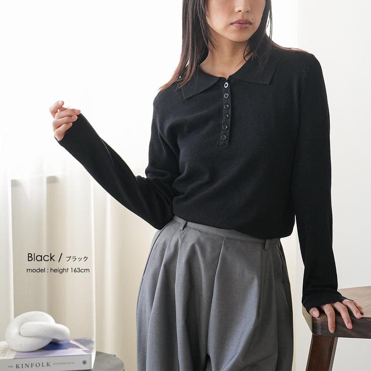 ポロニットプルオーバー トップス ポロ襟 | mili an deni | 詳細画像16 