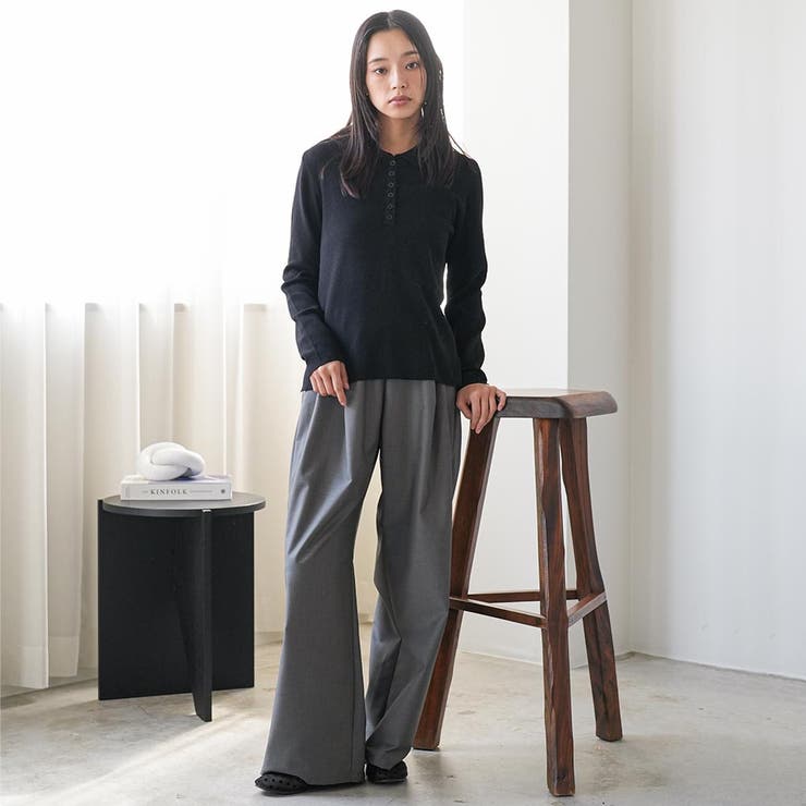 ポロニットプルオーバー トップス ポロ襟 | mili an deni | 詳細画像19 