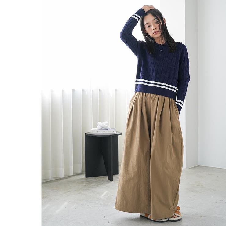 ポロケーブルニットプルオーバー トップス ポロ襟 | mili an deni | 詳細画像19 