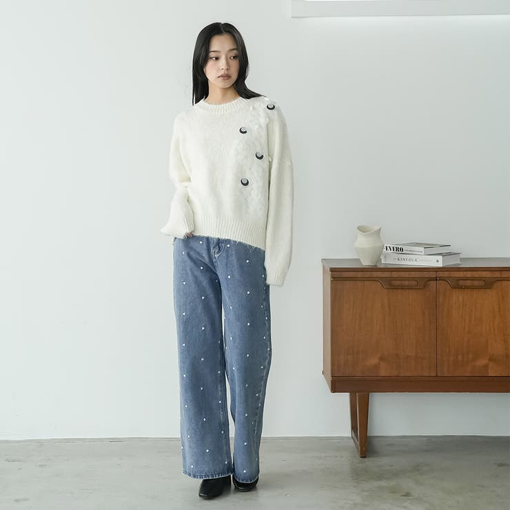 スパンコールニットプルオーバー トップス 厚手 | mili an deni | 詳細画像9 