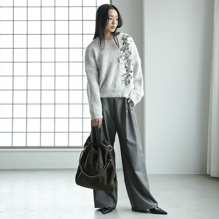 スパンコールニットプルオーバー トップス 厚手 | mili an deni | 詳細画像14 