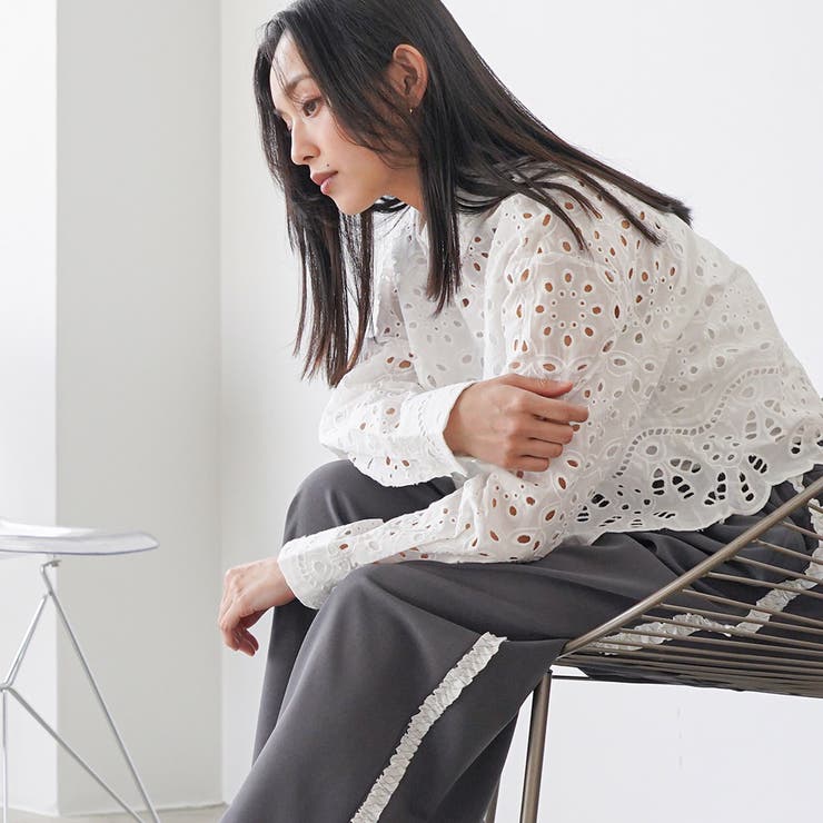 カットレースブラウス ブラウス レディース | mili an deni | 詳細画像6 