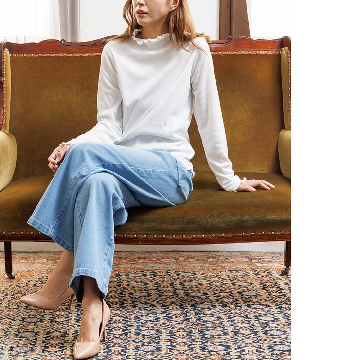 裏微起毛プチハイネックメローTシャツ シアバター加工 暖かい | mili an deni | 詳細画像8 