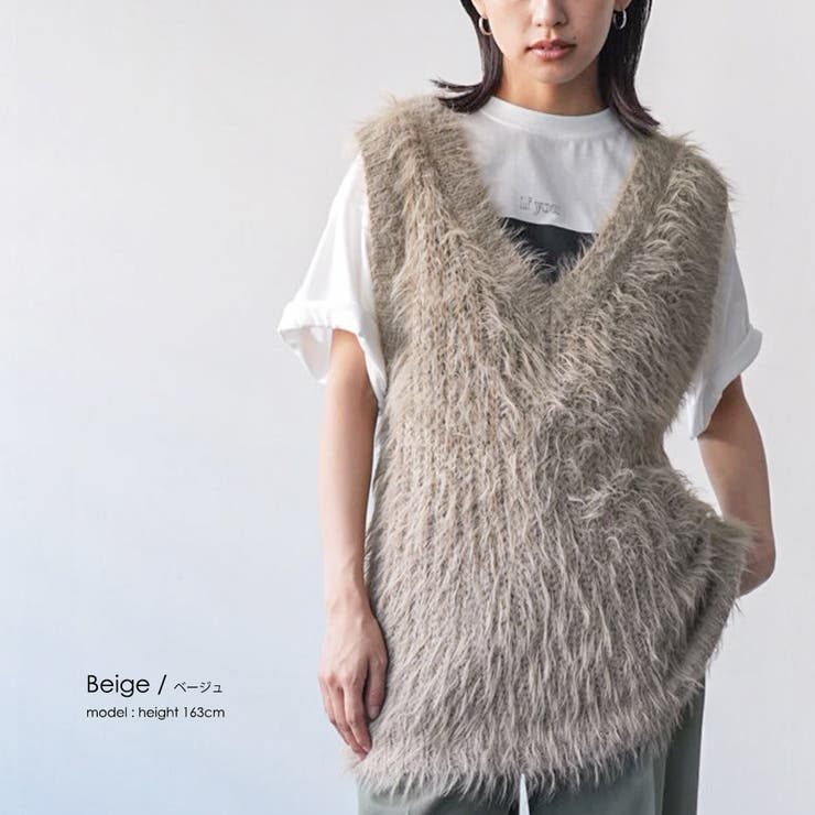 レディース ベスト フェザーヤーンベスト | mili an deni | 詳細画像11 