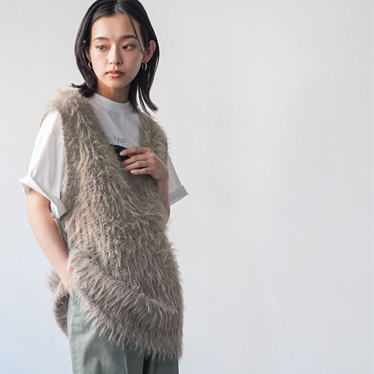 レディース ベスト フェザーヤーンベスト | mili an deni | 詳細画像13 