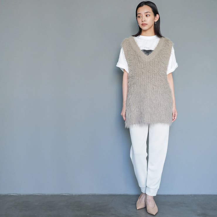 レディース ベスト フェザーヤーンベスト | mili an deni | 詳細画像14 