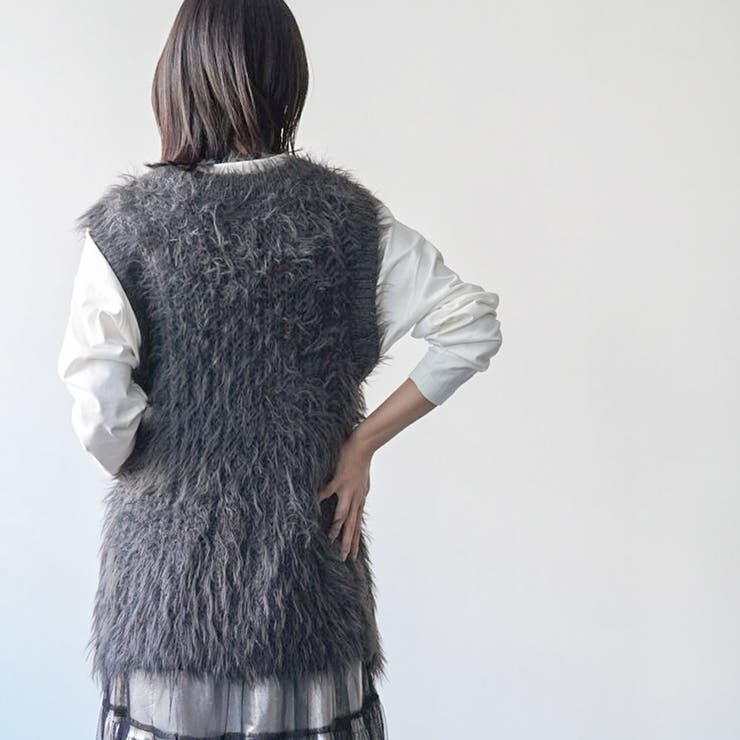 レディース ベスト フェザーヤーンベスト | mili an deni | 詳細画像18 